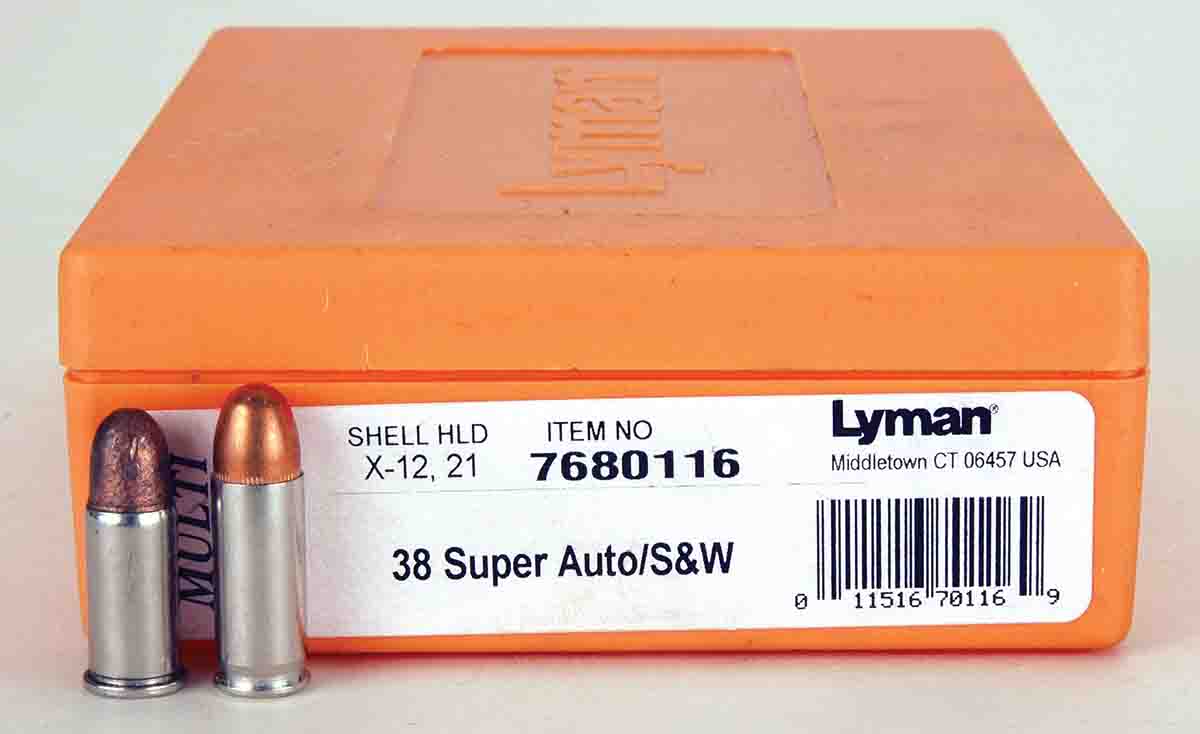 Lyman’s reloading dies are labeled for both .38 S&W and .38 Super.